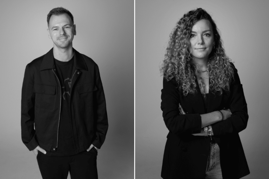 Simon Brock (L) & Sarah Heitkamp (R)