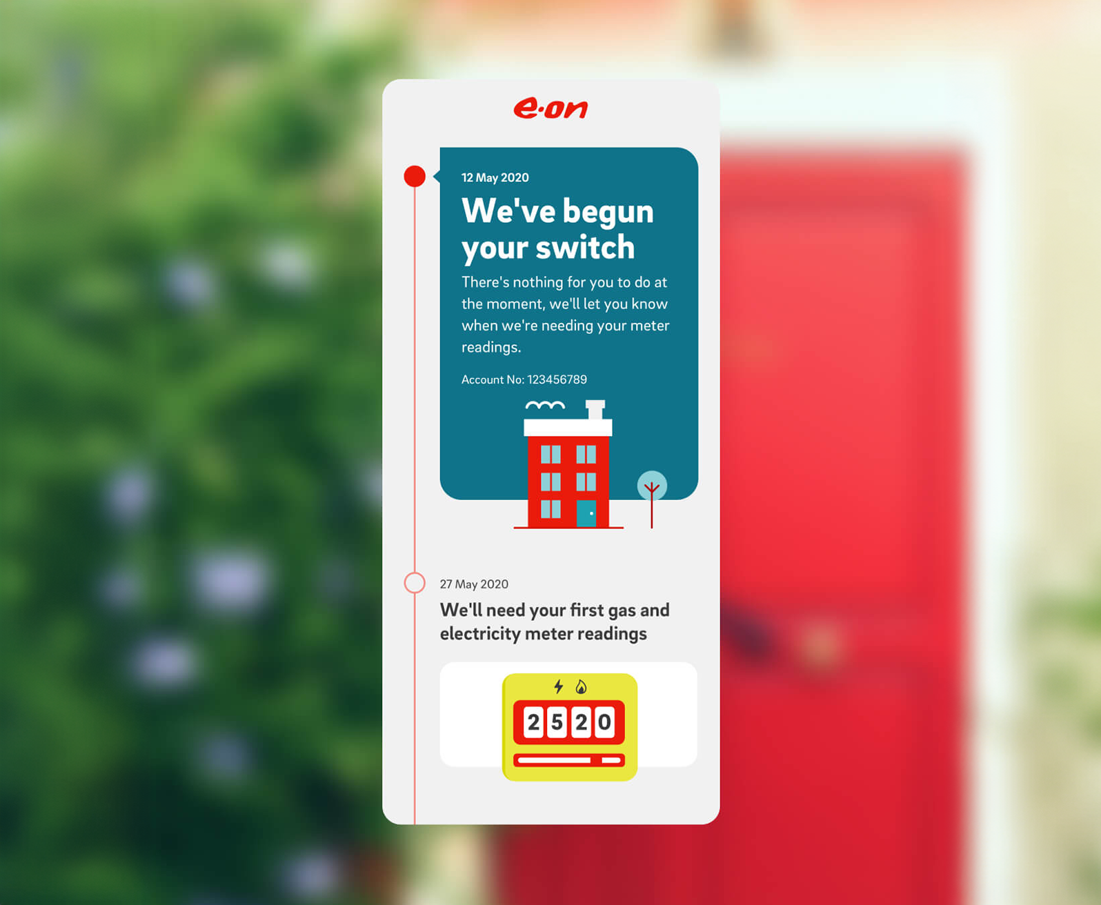 E.ON mobile app 'we've begun your switch'