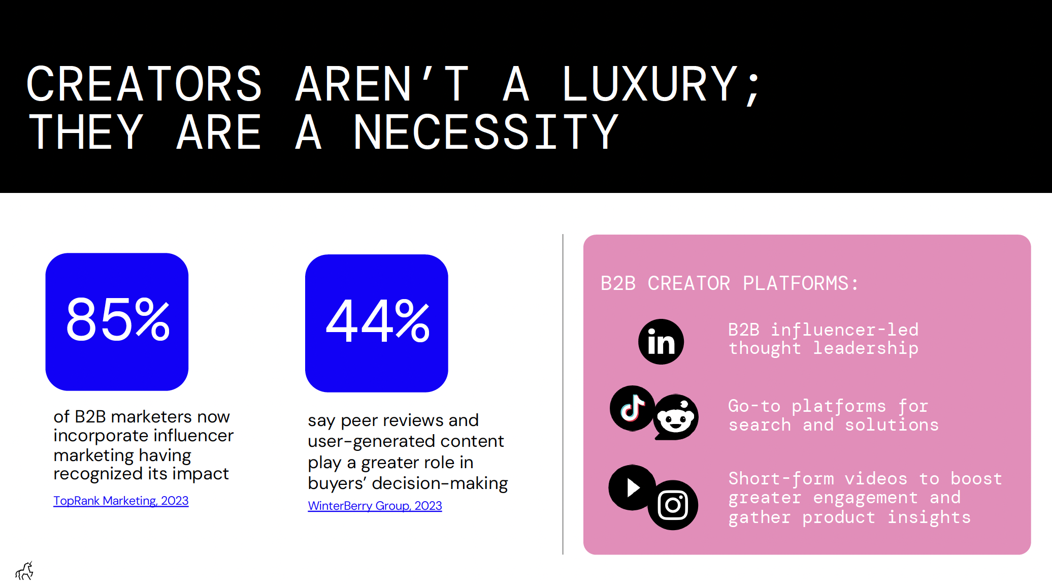 Creator aren't a luxury; they are a necessity